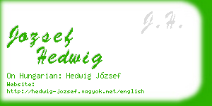 jozsef hedwig business card